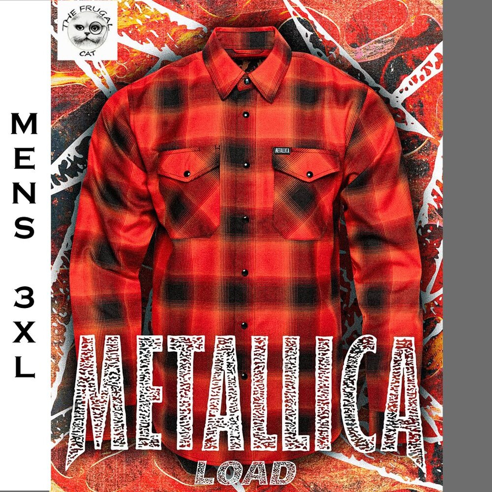 DIXXON FLANNEL x METALLICA LOAD Flannel Shirt Collab - Men's 3XL